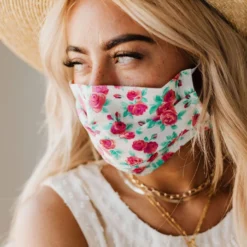 Lucy Avenue Accessories Adult Face Mask Rose