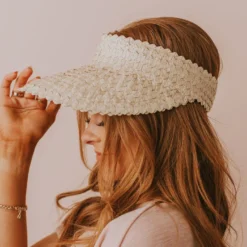 Poppy + Sage Straw Visor Natural Accessories