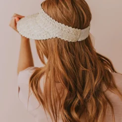 Poppy + Sage Straw Visor Natural Accessories