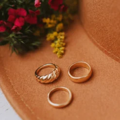 Rings Kona Ring Set Gold Accessories