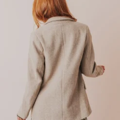 Vendor-unknown Holly Blazer Taupe Tops