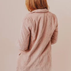 Lucy Avenue Joni Corduroy Jacket Blush Tops