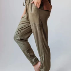 Vendor-unknown Bottoms Ashlyn Moto Joggers Olive