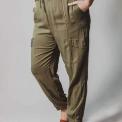 Vendor-unknown Plus Size Ashlyn Moto Joggers Olive