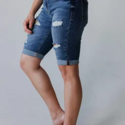 Desiree Distressed Denim Shorts