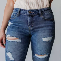 Desiree Distressed Denim Shorts