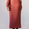 Dionne Sweater Skirt Brick