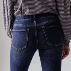 Jeans Elaine Mid Rise Crop Skinny Jean Dark Bottoms