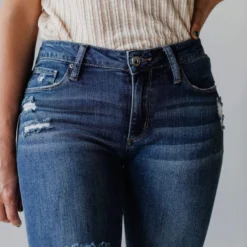 Gianna Cropped Distressed Skinny Jeans Bottoms