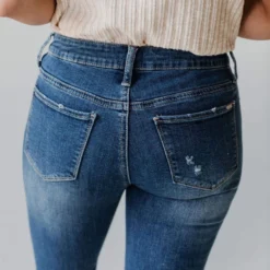 Gianna Cropped Distressed Skinny Jeans Bottoms