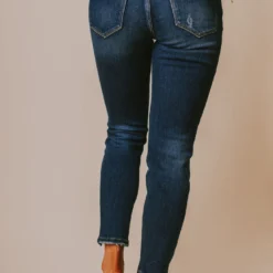 Finch Mid Rise Distressed Skinny Jeans Medium/Dark Wash Bottoms