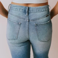 KanCan Spencer High Rise Distressed Mom Jeans Bottoms