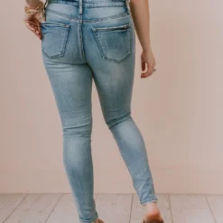 Jeans Bottoms Wyatt Busted Knee Skinny Jean