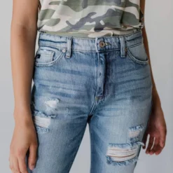 Vendor-unknown KanCan Kaylee Distressed Mom Jeans