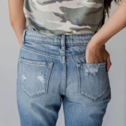 Vendor-unknown KanCan Kaylee Distressed Mom Jeans