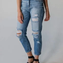 Vendor-unknown KanCan Kaylee Distressed Mom Jeans