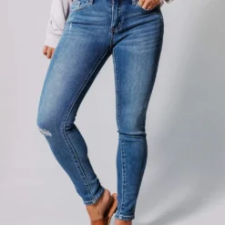 Bottoms Laney Mid Rise Ankle Skinny Jeans Medium Wash