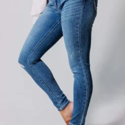 Bottoms Laney Mid Rise Ankle Skinny Jeans Medium Wash
