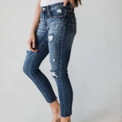 Vendor-unknown Bottoms Morgan Mid Rise Crop Skinny Jeans