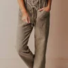 Vendor-unknown Perry Cropped Pants Olive Bottoms
