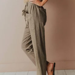 Vendor-unknown Perry Cropped Pants Olive Bottoms
