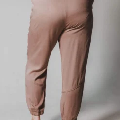 Vendor-unknown Plus Size Ashlyn Moto Joggers Taupe