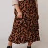 Vendor-unknown Plus Size EXCLUSIVE! Sophie Ruffle Skirt Leopard