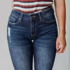 Vendor-unknown Bottoms Presley Mid Rise Crop Skinny Jean