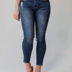 Vendor-unknown Bottoms Presley Mid Rise Crop Skinny Jean