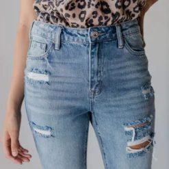Vendor-unknown Ruby Distressed Mom Jeans