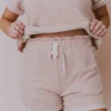 Hayden Los Angelos Suki Heathered Shorts Blush 1 Hayden Los Angelos Suki Heathered Shorts Blush
