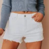 Jeans Bottoms Zalina Distressed High Waist Short