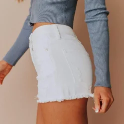 Jeans Bottoms Zalina Distressed High Waist Short
