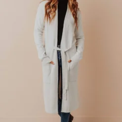 Lucy Avenue Quimby Long Knit Cardigan Tops