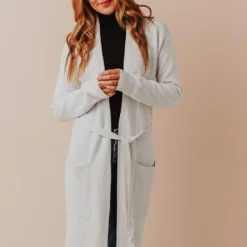 Lucy Avenue Quimby Long Knit Cardigan Tops