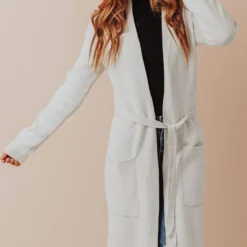 Lucy Avenue Quimby Long Knit Cardigan Tops