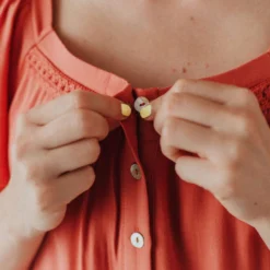 Vendor-unknown Brigitta Button Up Dress Marsala Dresses