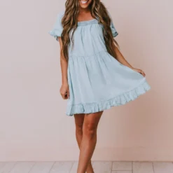 Vendor-unknown Dresses Lily Babydoll Dress Denim