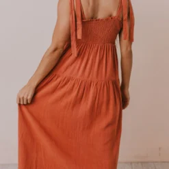 Vendor-unknown Magnolia Midi Dress Brick Dresses