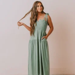 Vendor-unknown Magnolia Midi Dress Sage