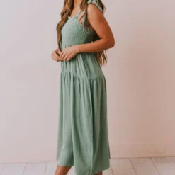 Vendor-unknown Magnolia Midi Dress Sage