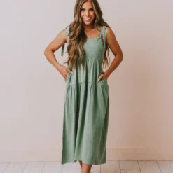 Vendor-unknown Magnolia Midi Dress Sage
