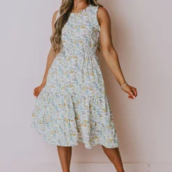 Hayden Los Angelos Margot Floral Midi Dress Plus Size