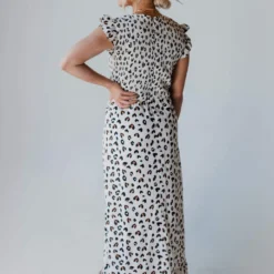 Nyah Smocked Leopard Dress Dresses 21 Nyah Smocked Leopard Dress Dresses