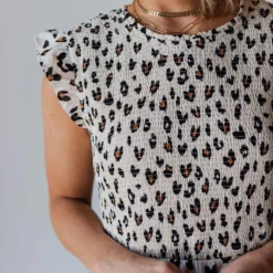 Nyah Smocked Leopard Dress Dresses 19 Nyah Smocked Leopard Dress Dresses