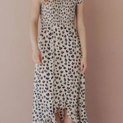 Nyah Smocked Leopard Dress Dresses