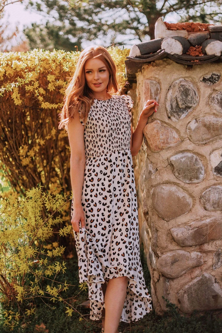 Nyah Smocked Leopard Dress Dresses 15 Nyah Smocked Leopard Dress Dresses