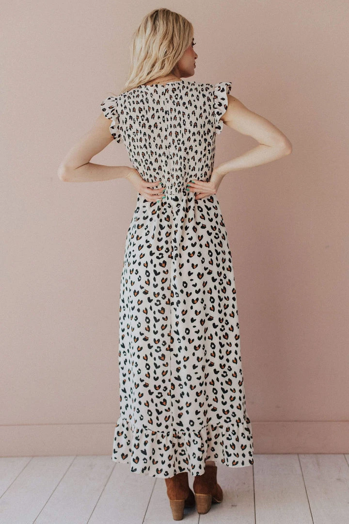 Nyah Smocked Leopard Dress Dresses 13 Nyah Smocked Leopard Dress Dresses