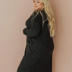 Vendor-unknown Plus Size Mischa Pocket Sweater Dress Black Blend