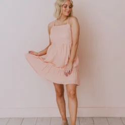 Hayden Los Angelos Scarlett Textured Dress Blush Dresses